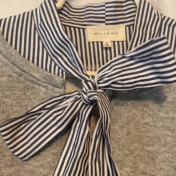 MELLODAY Collared Shirt and Sweater with bow - Picture 2 of 4